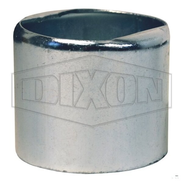 NOS Notched Ferrule, 1-1/2 ID x 1-60/64 to 2-12/64 OD in Nominal, 304 SS, Hose End Style